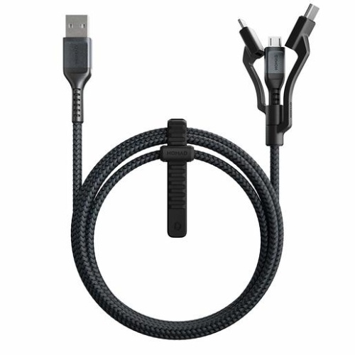 Nomad Kevlar Universal Cable 3 in 1 Lightning/USB-C/Micro-USB 1,5m -Black фото 3